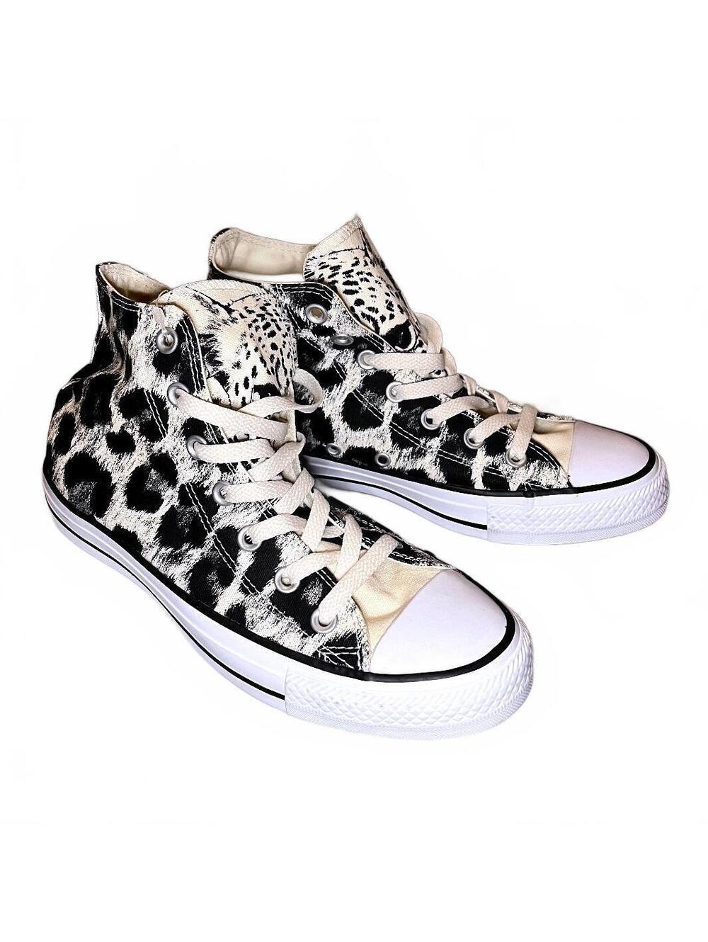 Converse Chuck Taylor All Star Leopard Face Print High Tops 7.5